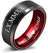 lerchPhi-custom- engraved-tungsten- engagement-&-wedding-ring-for-men