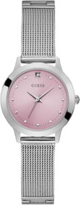 guess-stainless-steel- mesh-bracelet-watch 